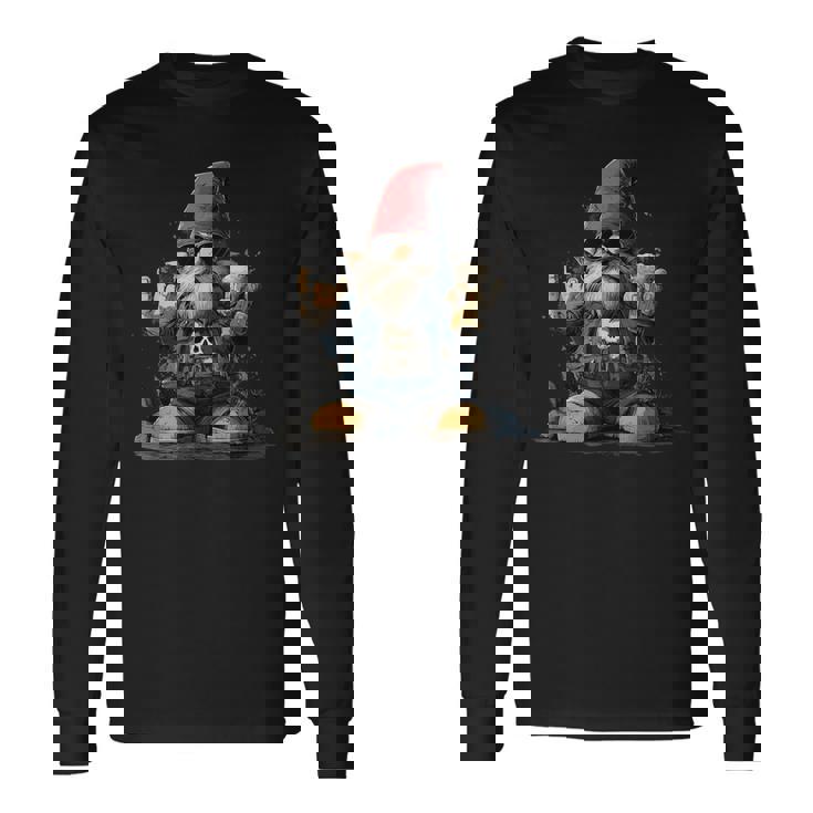 Nain De Jardin Rocker Boit De La Bière T-shirt à manches longues