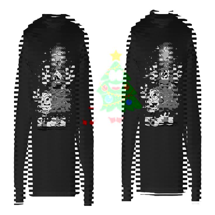 Navidad Árbol Golf X-Mas Golfista Camiseta de manga larga