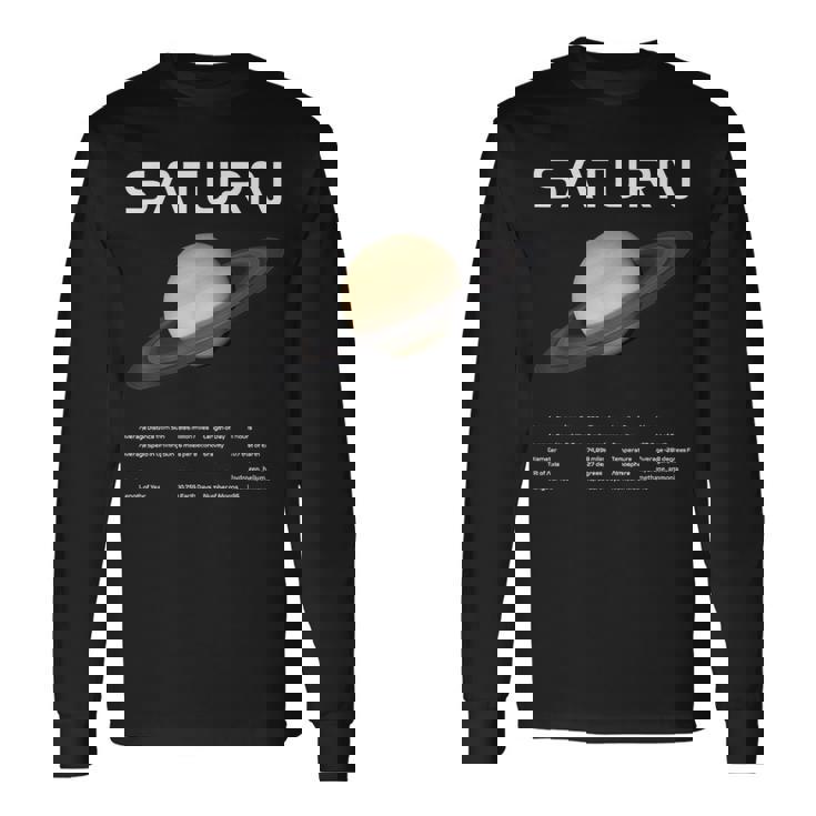 Nerdyaturn 天文学 科学 惑星 太陽系 事実 Wt 長袖Tシャツ