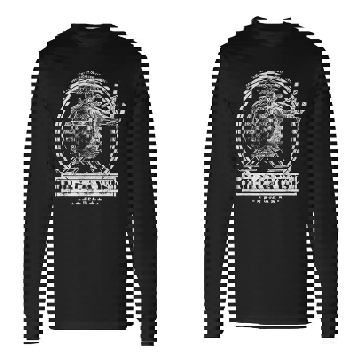 Oh-6 カイユース Oh-6 Cayuse ヘリコプター 長袖Tシャツ