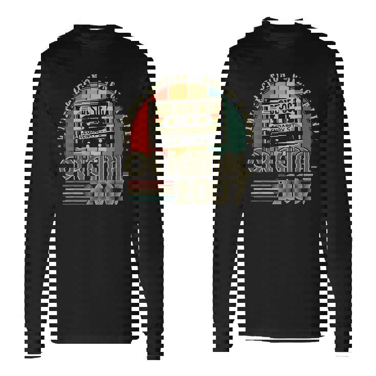 Original 2007Intage 18º Cumpleaños Para Nacidos En 2007 Camiseta de manga larga