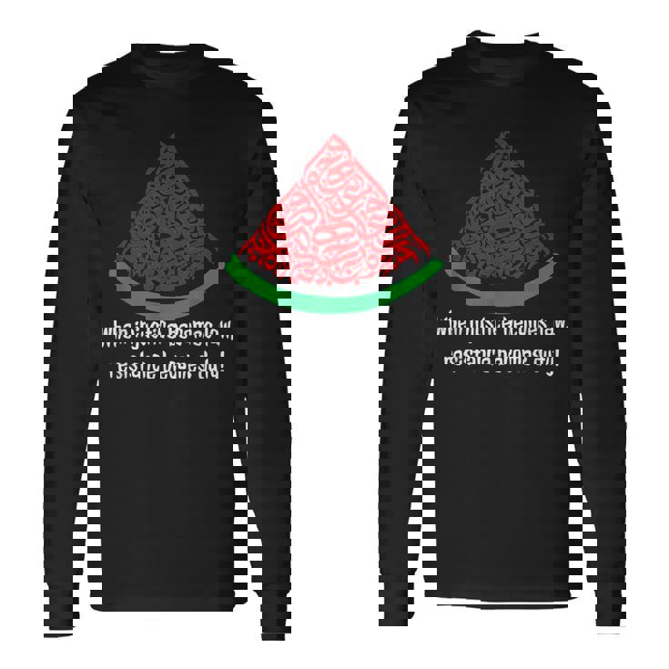 Palestina Caligrafíaandíaolidaridad Palestina Camiseta de manga larga