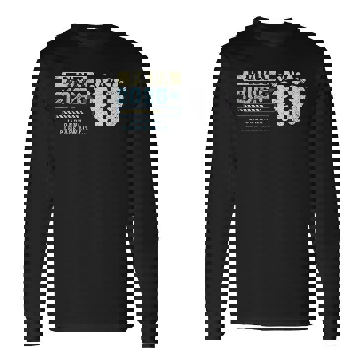 Papà 2026 Caricamento Annuncio Di Un Bambino Padre In Maglietta a maniche lunghe