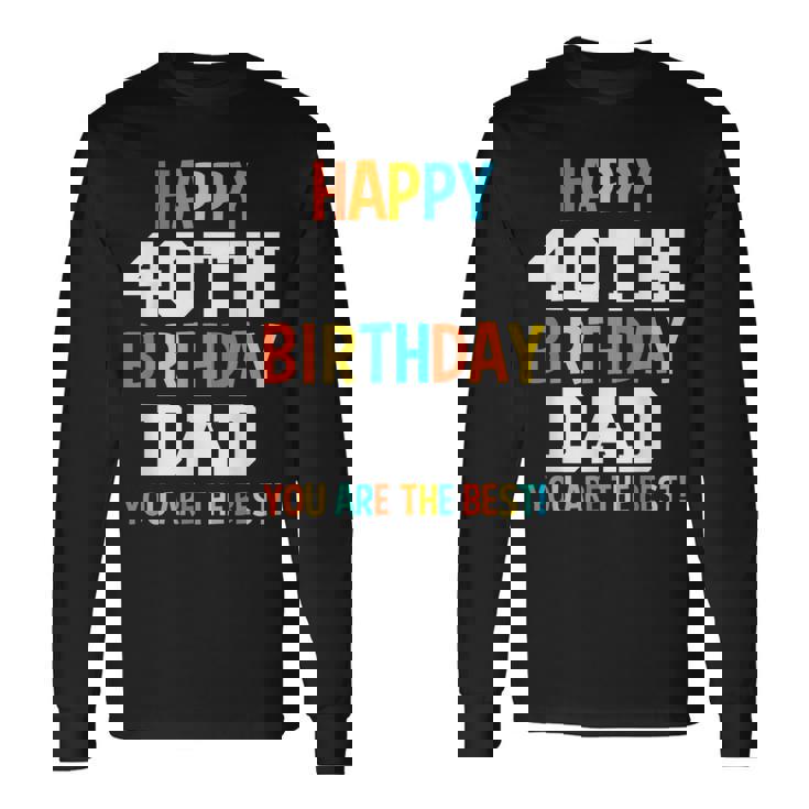 Papà 40° Compleanno Papà 40 Anni Maglietta a maniche lunghe