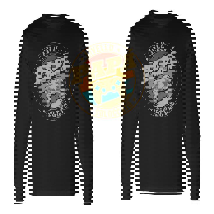 Papà Livellobloccatoideo Giochi Gamer Maglietta a maniche lunghe