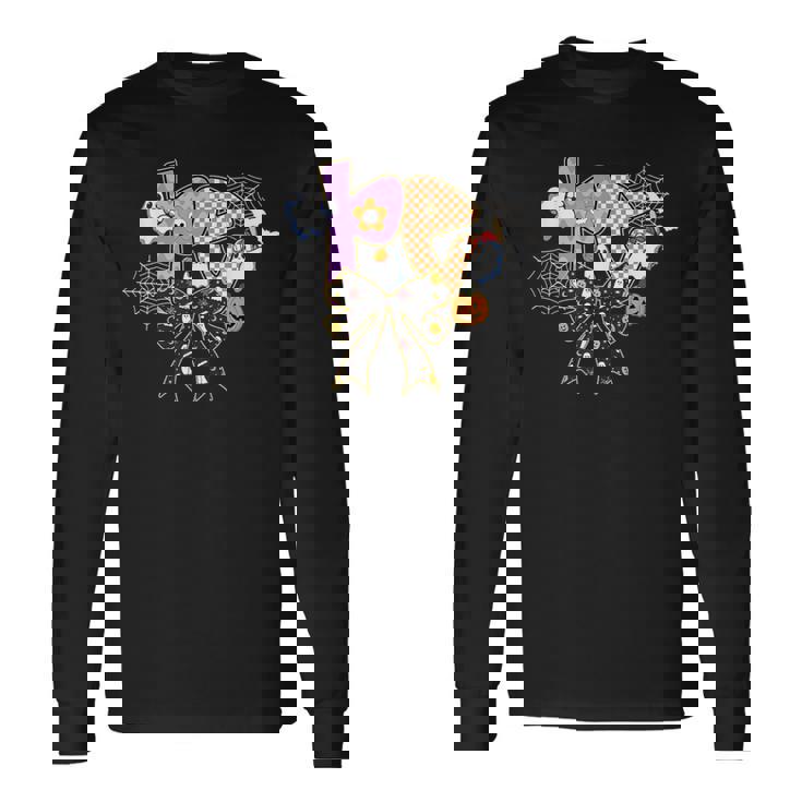 PE Teacher Coach Coquette Ghost Halloween Physical Education Long Sleeve T-Shirt