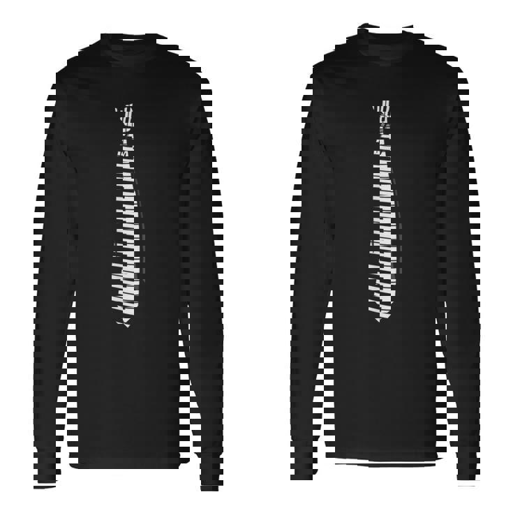 Piano Pianiste Cravate Drôle De Clavier T-shirt à manches longues