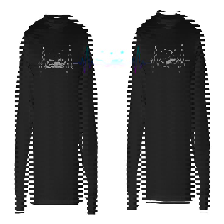 Plongée Battement De Cœur Plongéeous-Marine T-shirt à manches longues