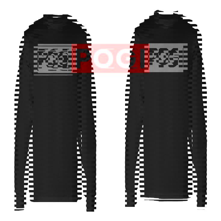 Pogihansomeとgwapoフィリピン人pinoypinayフィリピン 長袖Tシャツ