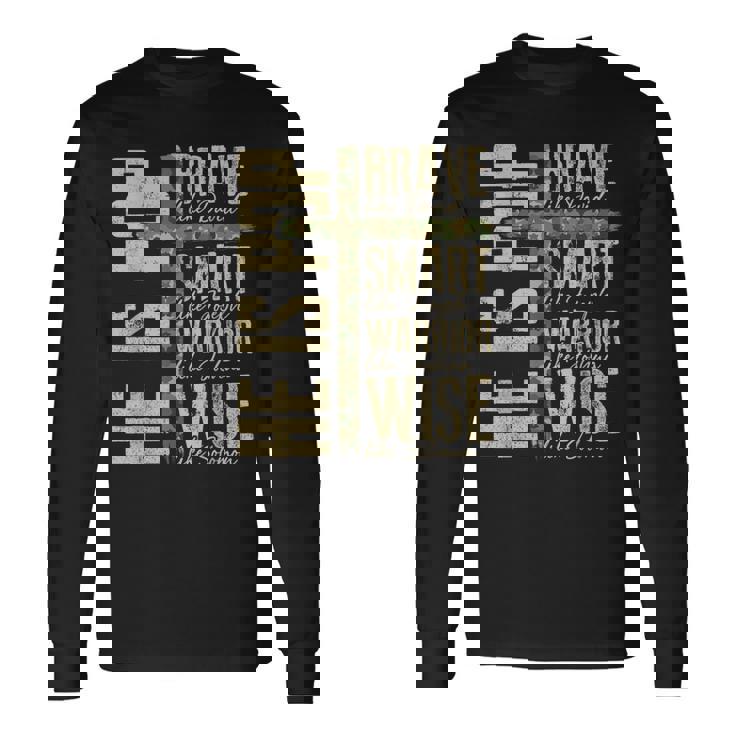 He Is Pop Camo Religious Father's Day Christian Dad Bible Long Sleeve T-Shirt