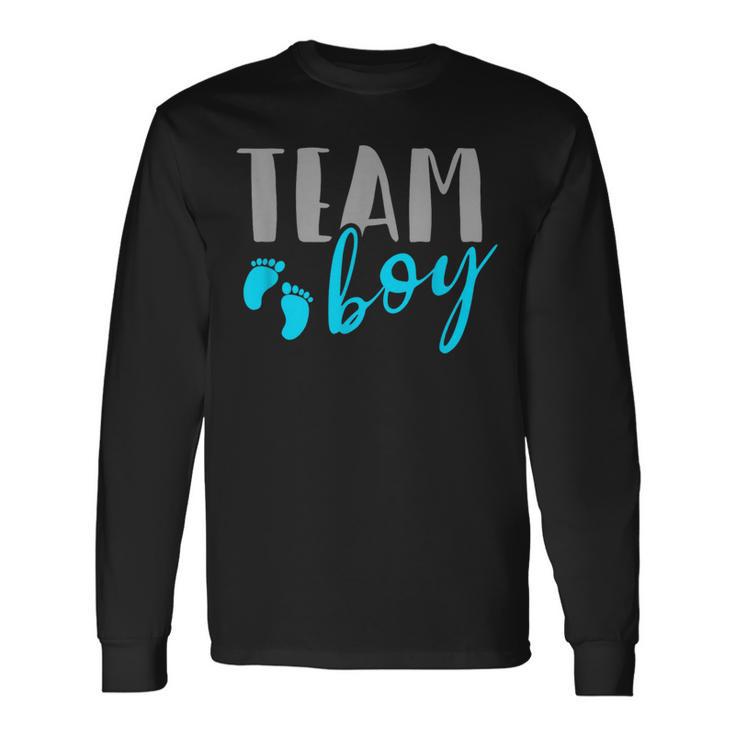 I Prodotti Team Boy Gender Reveal Babyhower Maglietta a maniche lunghe