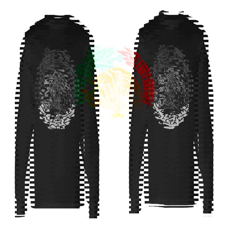 Quetzalcoatl ウロボロス アステカ 羽つき 蛇 メキシコ国旗 長袖Tシャツ
