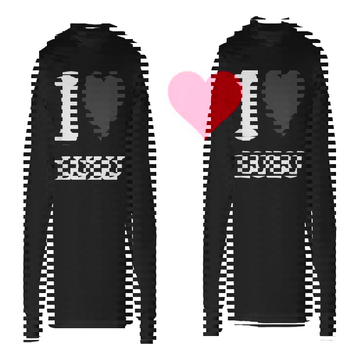 Red Heart I Love Lulu 長袖Tシャツ