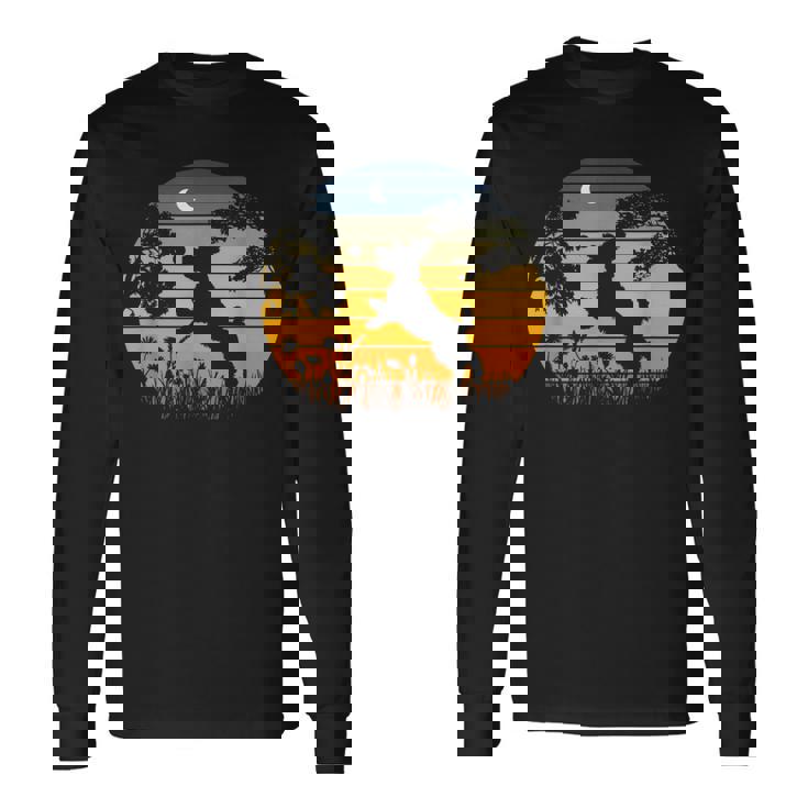 Retrointageunset Garden Nature Cockapoo Dog Lover 長袖Tシャツ