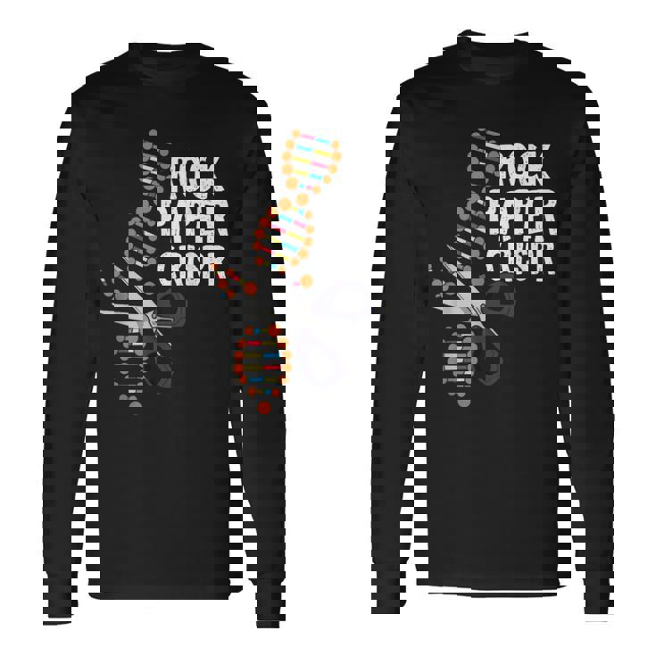 Rock Paper Crispr Dna 生物学者 遺伝子工学 長袖Tシャツ