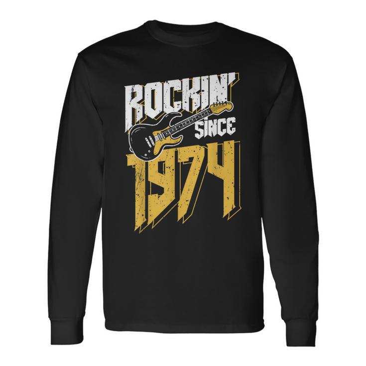Rockin'ince 1974 Éventail De Musique Rockintage 48E Anniversaire T-shirt à manches longues