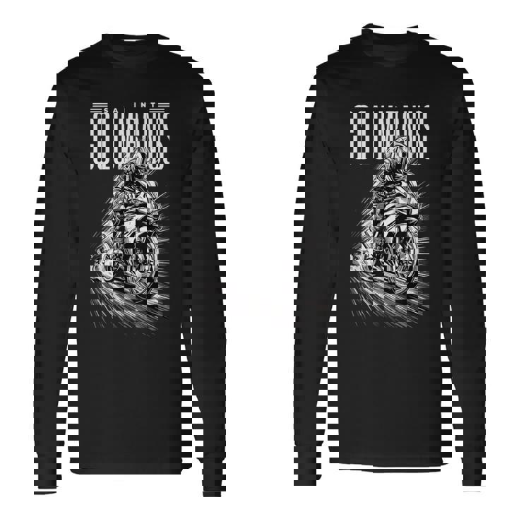 San Columbano Patrón De Los Motociclistas Motocicletas Camiseta de manga larga