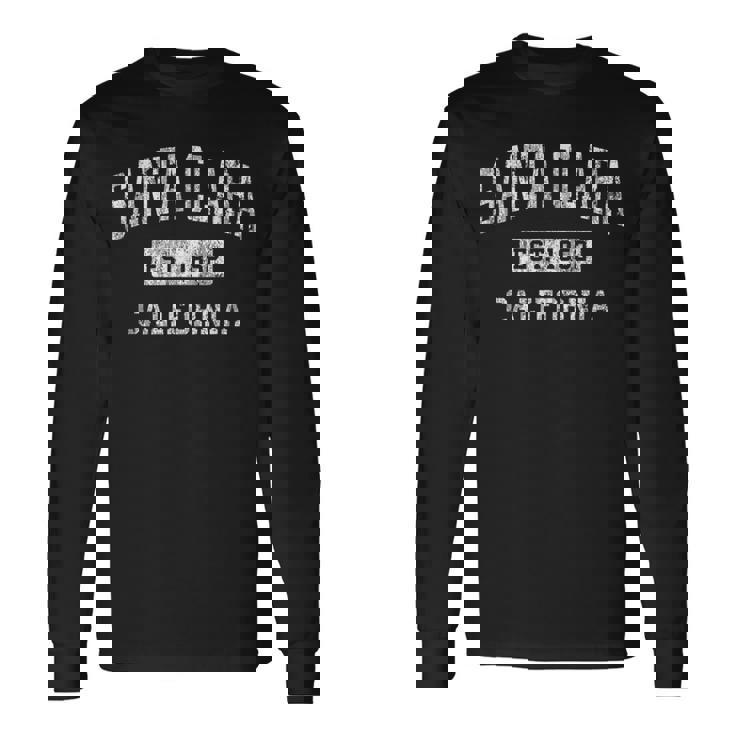 Santa Clara California Ca ビンテージ 確立されたスポーツデザイン 長袖Tシャツ