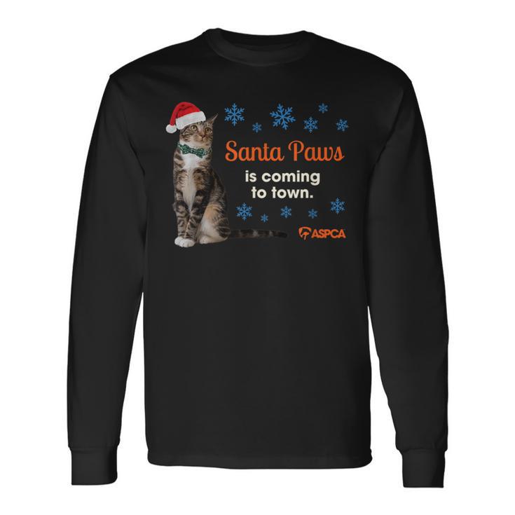 Santa Paws Cat Long Sleeve T-Shirt