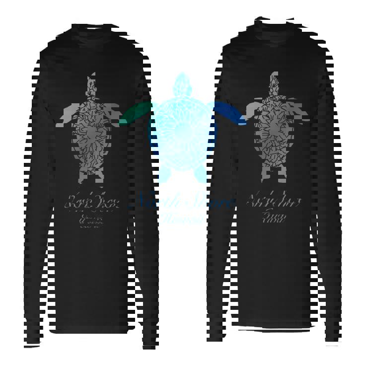 Save The Hawaii ウミガメ ハワイアン ブルー トライバル タートル ホヌ 長袖tシャツ 長袖Tシャツ