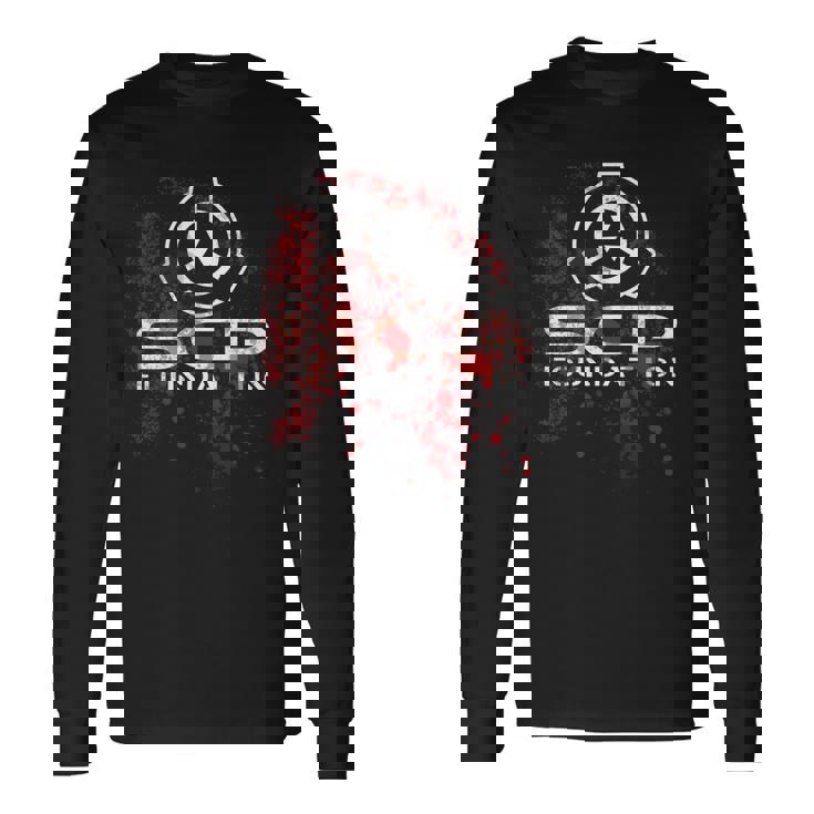 Scp、財団、血で 長袖tシャツ 長袖Tシャツ