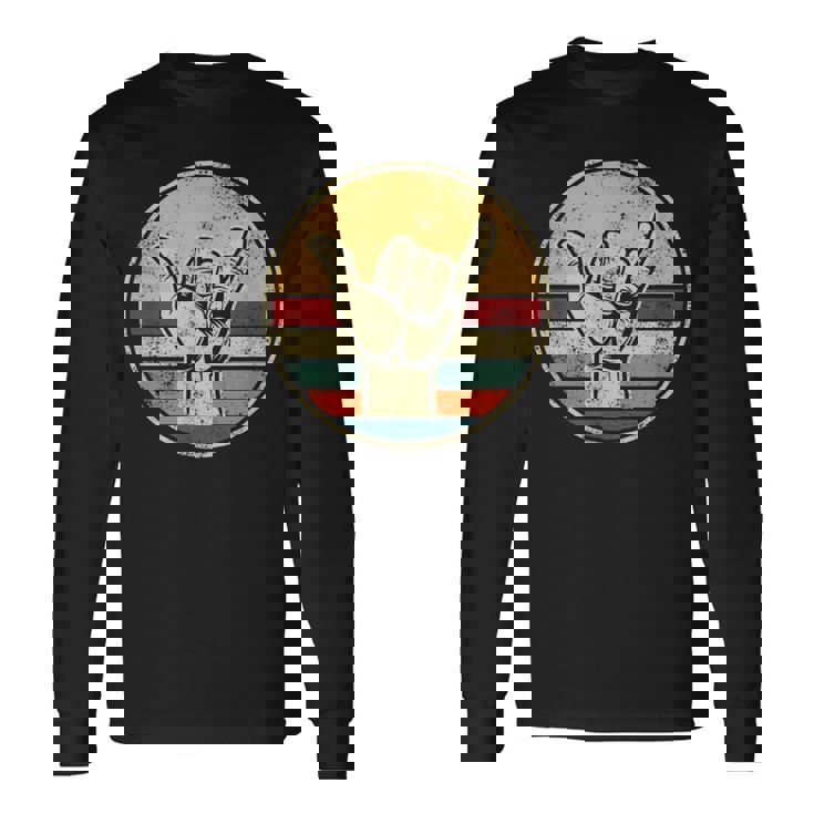 Shaka Surfing Beach Apparel Surfer Greeting Hand Long Sleeve T-Shirt