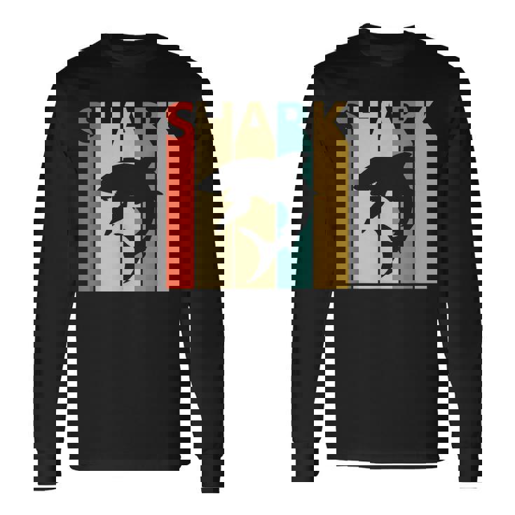 Shark サメ 動物 長袖Tシャツ