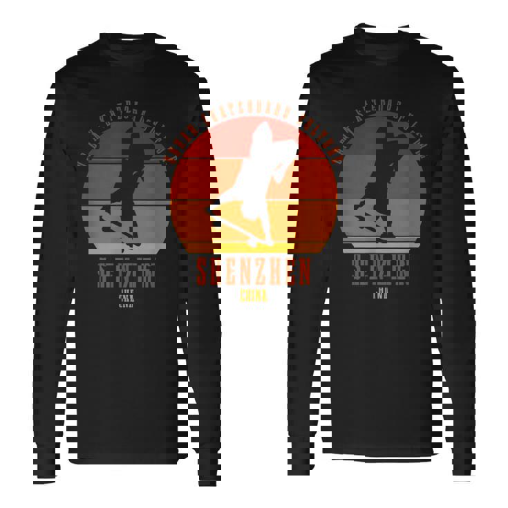 Shenzhen China スケートボーダーアーバン スケートボード 長袖Tシャツ