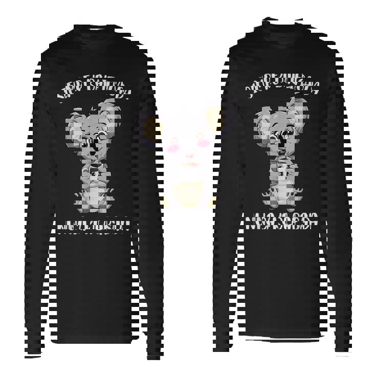 Siempre Koalificada Día De La Madre Mamá Café Divertida Camiseta de manga larga