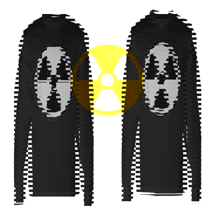 Símbolo De Peligro De Radiación Biohazard Nuclear Camiseta de manga larga