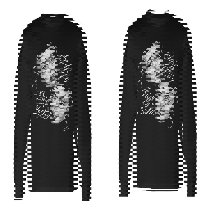 Laugh Now Cry Later Chicano Tattoo Flash Long Sleeve T-Shirt