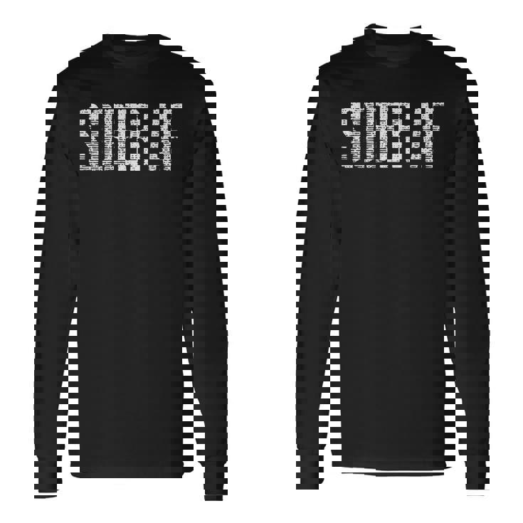 Sober Afobriety アルコールフリー グランジ 長袖Tシャツ