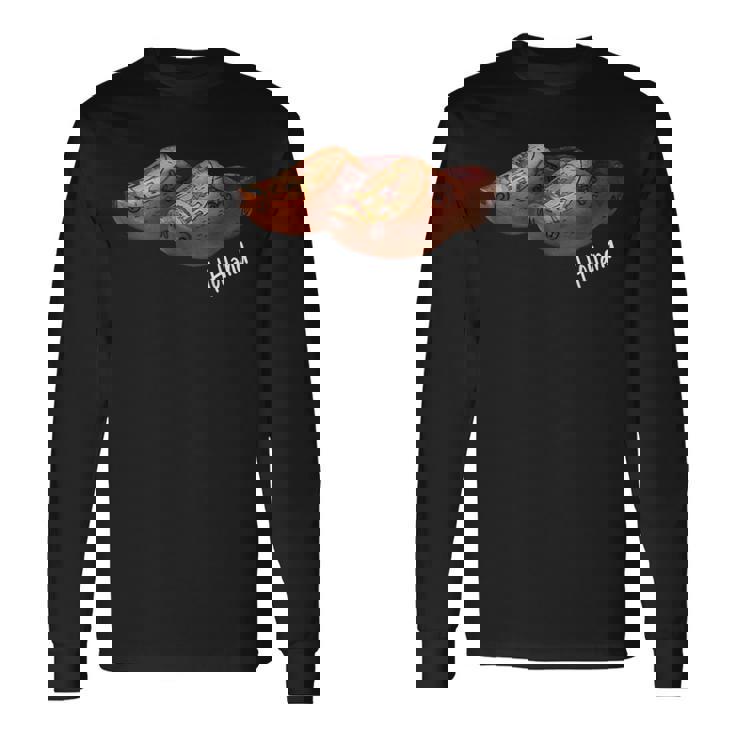 Souvenirs From Netherlands Wooden Clogs Hollandouvenir 長袖Tシャツ ギフトのアイデア