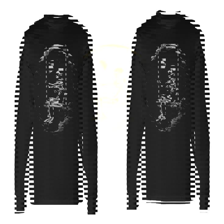 Squelettee Balançantur La Lune T-shirt à manches longues