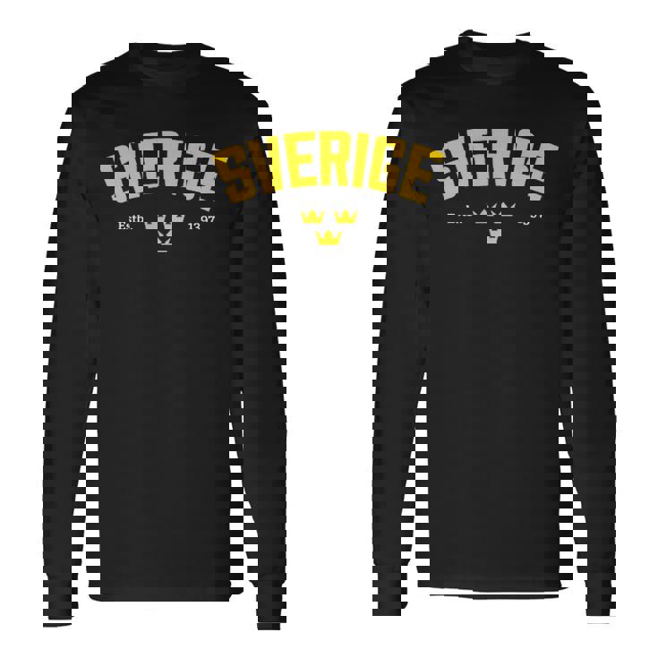 Sverige スウェーデン トレ クロナー スウェーデン ホリデー 長袖Tシャツ