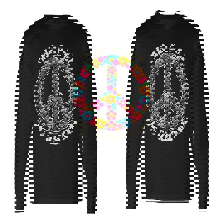 This Is My 60S Costume & 60'S Outfit 1960年代 ピースサイン 長袖Tシャツ