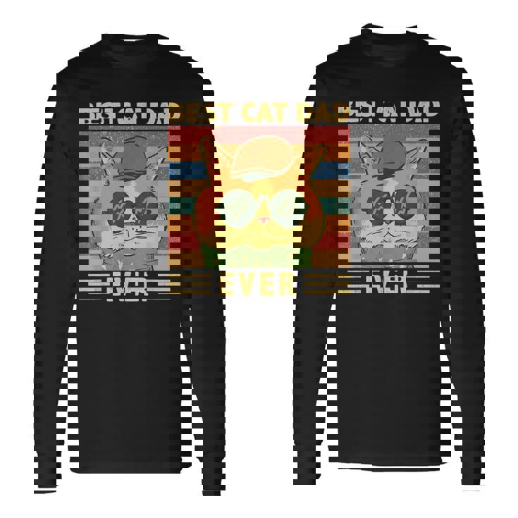 Unico Personalizzato Migliore Gatto Papà Maiintage Gatto Papà Maglietta a maniche lunghe