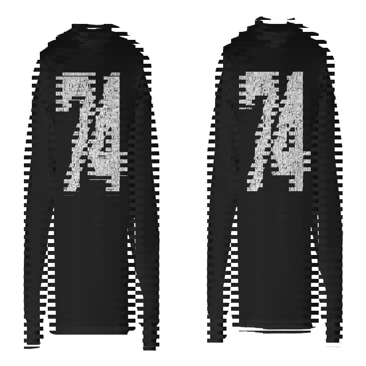 Uniforme De Jersey Número 74 Cumpleaños Número 74 Camiseta de manga larga
