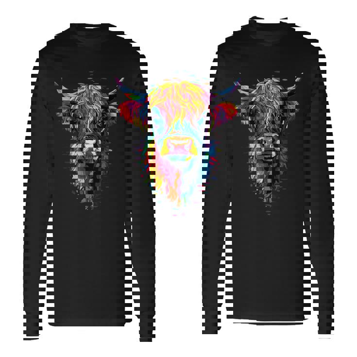 Vaca De Las Tierras Altas Highland Cow Ganaderoacas Camiseta de manga larga