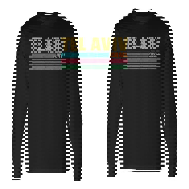 Vintage 1980Style Tel Aviv Israel Camiseta de manga larga