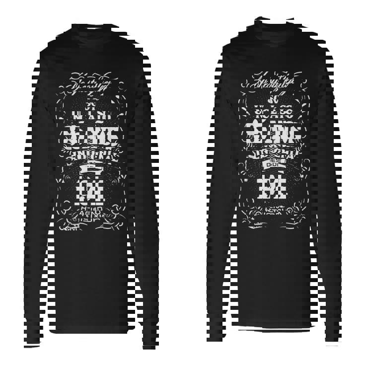 Vintage 85 Cumpleaños Hombres Divertido 1941 85 Cumpleaños Español Camiseta de manga larga