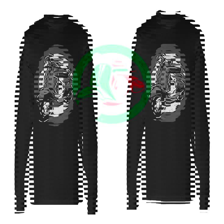 Vintagecooter Bandera De Italia Camiseta de manga larga