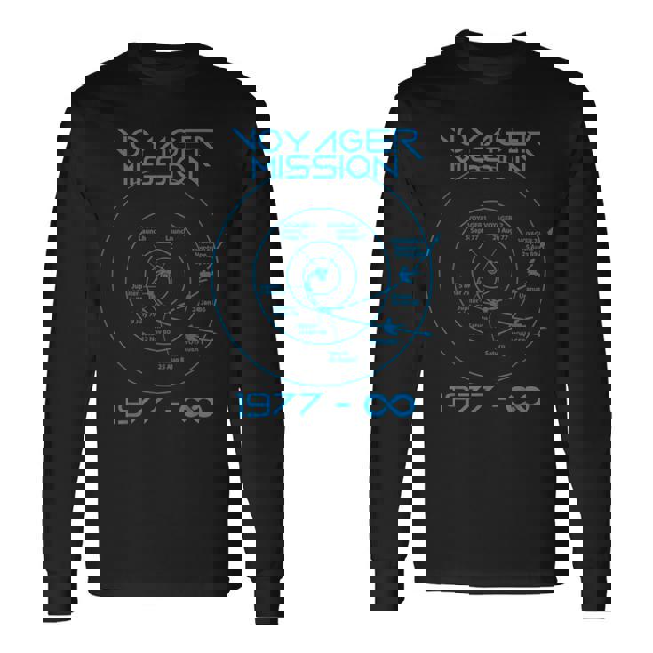 Voyager 12探査機の宇宙探査軌道 長袖Tシャツ