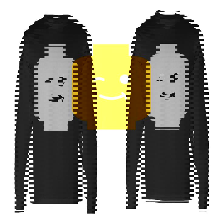 Winking Winky Face ミニフィグ ブリックトイtシャツ 長袖Tシャツ