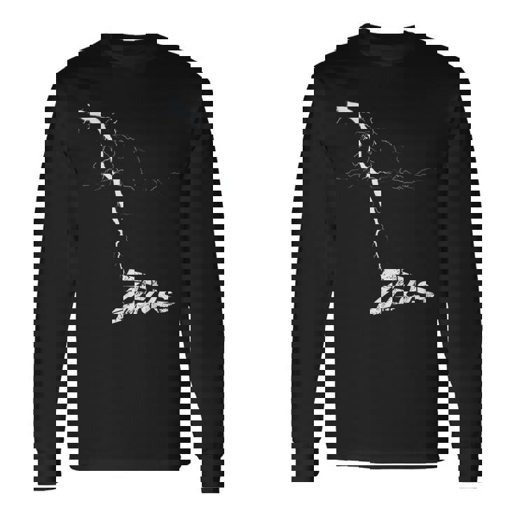 Zeus ギリシャ神話 ギリシャ神話 ギリシャ神 古代ギリシャ 稲妻 長袖Tシャツ