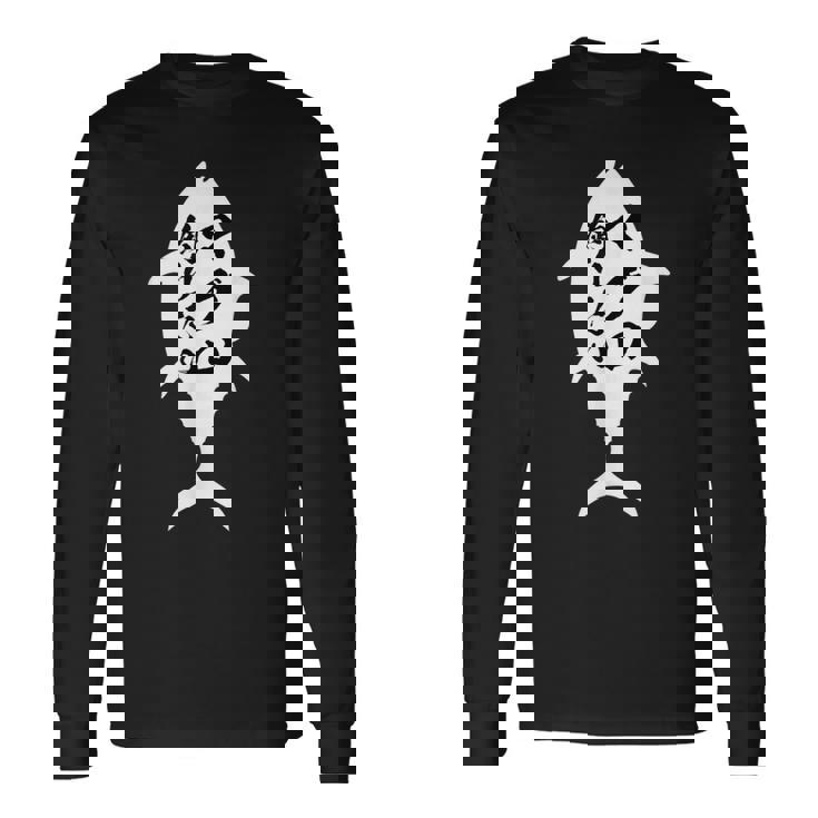 【マグロ釣りたい】鮪 まぐろ 釣りバカ 魚 寿司 釣り 水産 漁師 釣り人 釣り師 おもしろ 面白い ネタ ウケ狙い 長袖Tシャツ