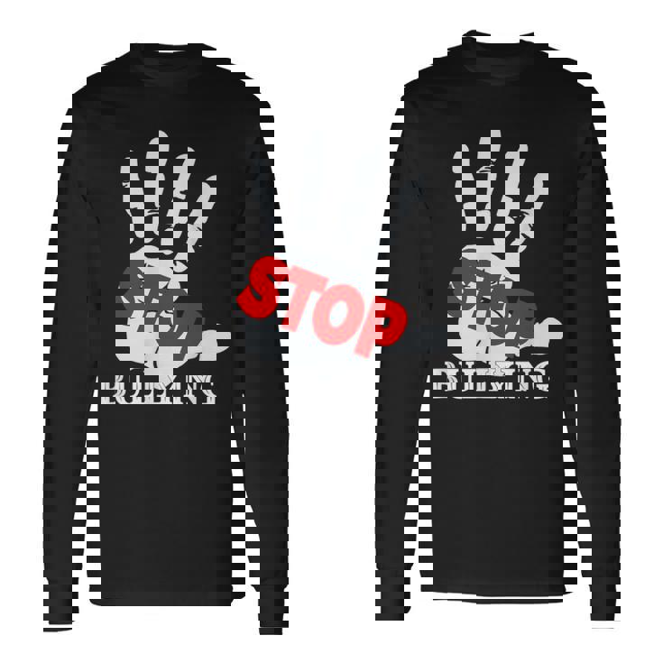 いじめやめる いじめ防止 ピンクデー ユニティデイ 長袖Tシャツ