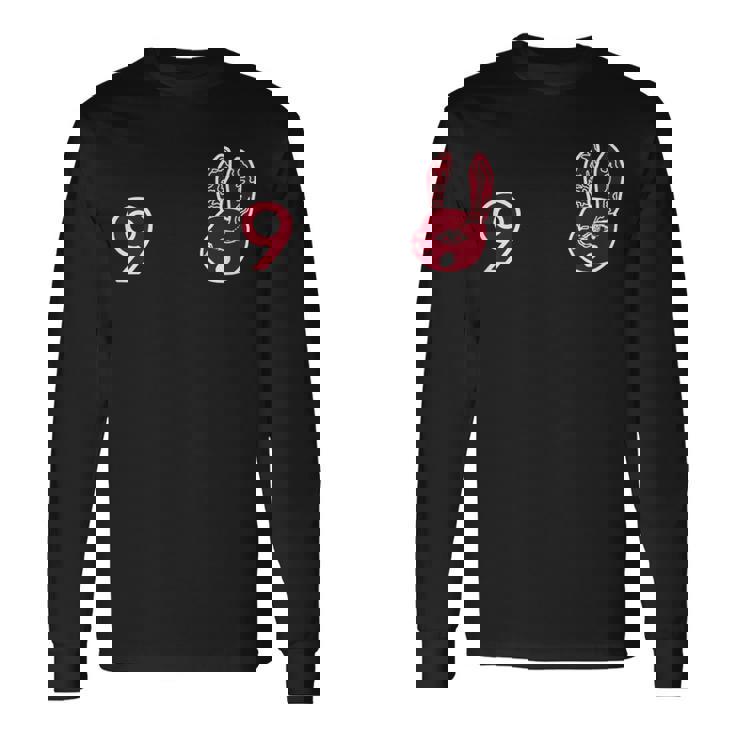 うさぎ星人 ユウサミイ背番号９ 長袖Tシャツ