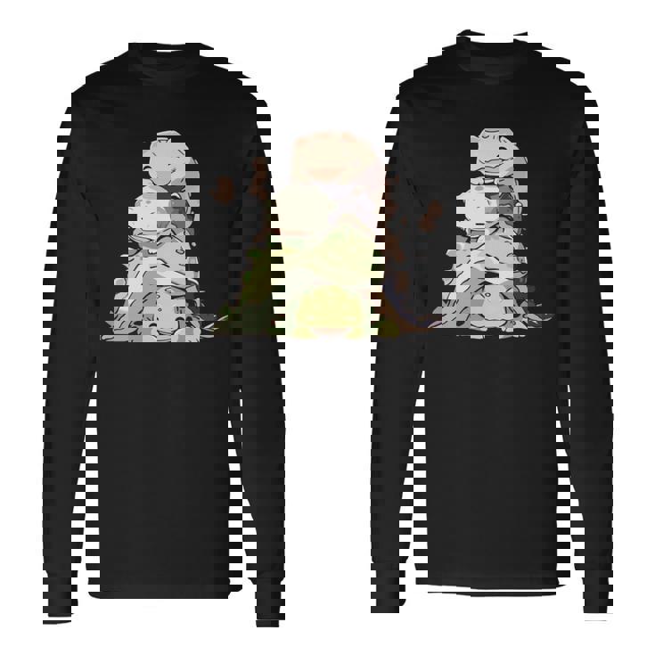 おもしろ爬虫類 かわいいトカゲ ヤモリ 動物 長袖tシャツ 長袖Tシャツ