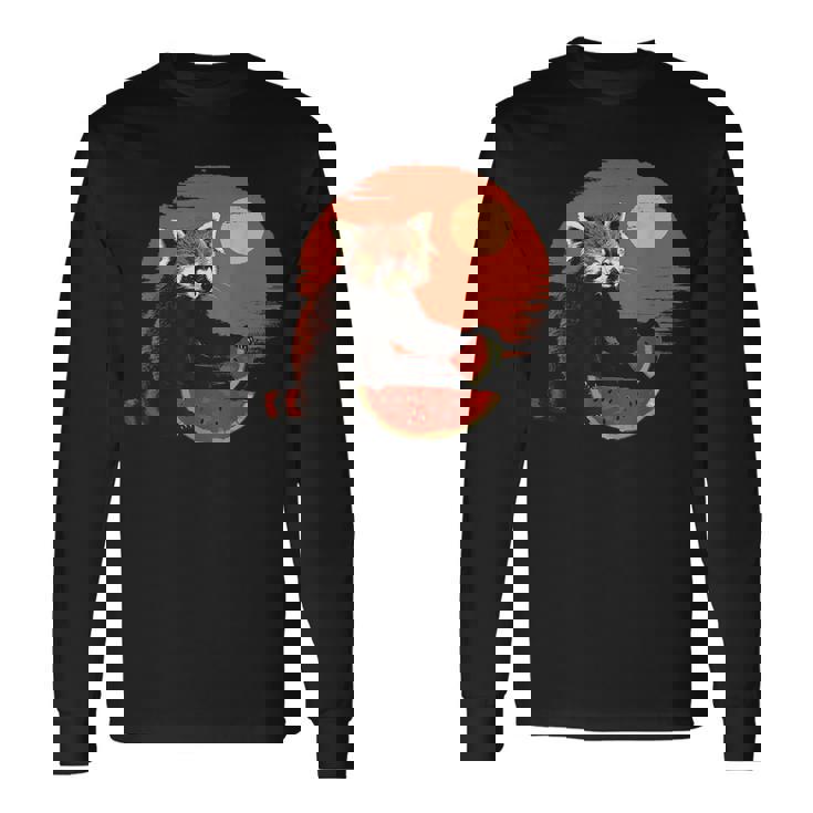 かわいいリトルパンダ くまの子 レッサーパンダ ベビーパンダ 長袖Tシャツ